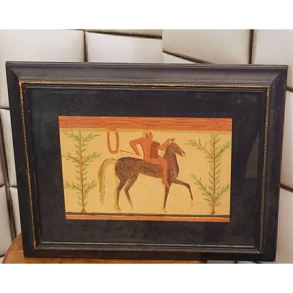 Horseman. Tomb of the Baron 500BC Framed art